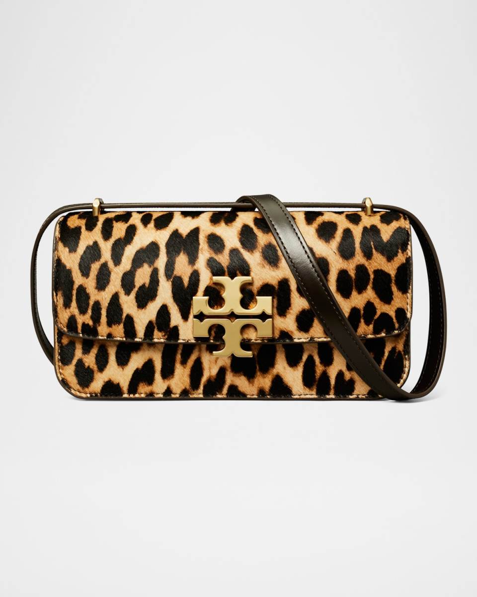 Eleanor Small Convertible Leopard Calf Hair Shoulder Bag